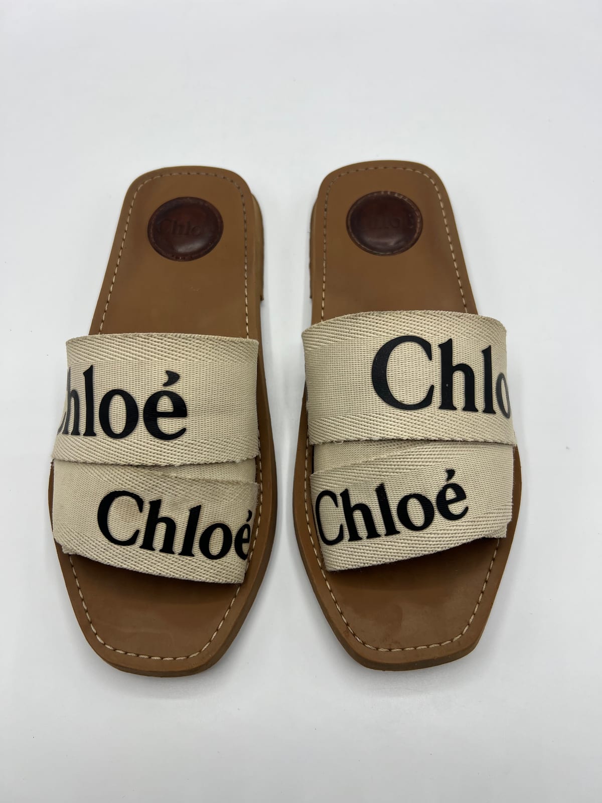 Sandales Chloé Woody après les soins dans notre atelier