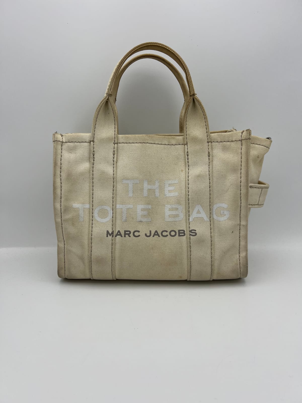 Sac Marc Jacobs The Tote Bag en toile avant sa prise en charge dans notre atelier